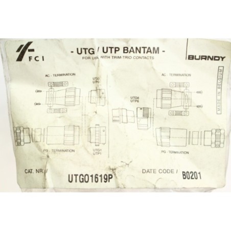 2Pcs FCI UTGO1619P Connecteur passe cloison UTG/UTP Bantam (B1184)