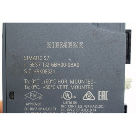 Siemens 6ES71326BH000BA0 6ES7 132-6BH00-0BA0 DQ Module (B1195)