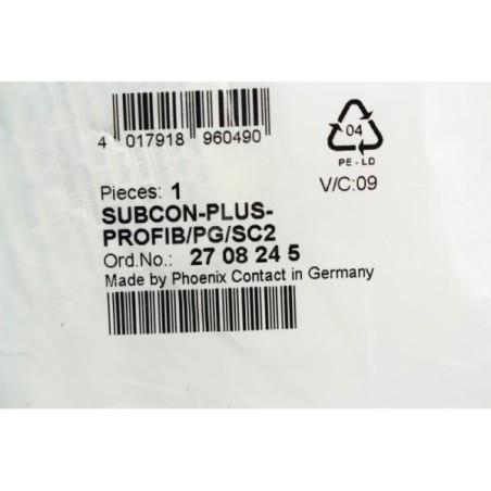 2Pcs Phoenix Contact 27 08 24 5 SUBCON-PLUS-PROFIB/PG/SC2 profibus (B30)