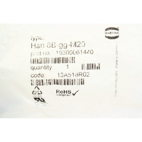 Harting 19300061440 Han 6B-gg-M20 connecteur M20 (B1203)