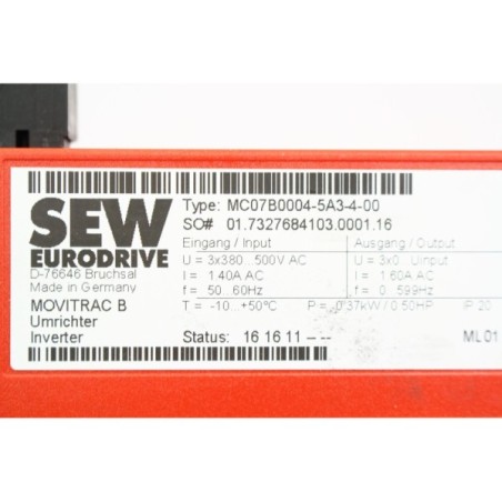SEW eurodrive MC07B0004-5A3-4-00 Variateur Movitrac B + FSC11B (B1204.28)