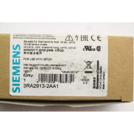 Siemens 3RA29132AA1 3RA2913-2AA1 Kit démarreur inverseur (B1214)
