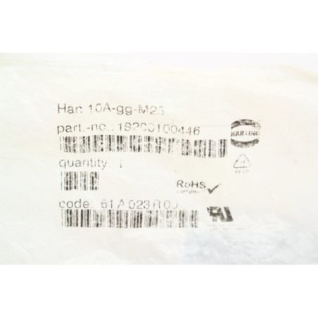Harting 19200100446 Han 10A-gg-M25 Capot Passe câble (B1214)