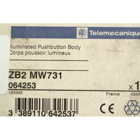 Telemecanique 064253 ZB2 MW731 Corps poussoir lumineux (B1218)