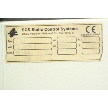 SCS static Control System UFA40 3 34298 8 Contrôle freinage (B1206)