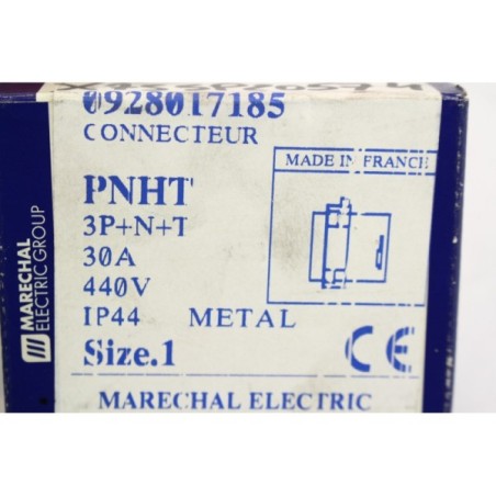 Marechal 0928017185 Connecteur PNHT 3P+N+T 30A Metal (B1220)