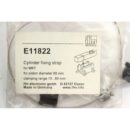 2Pcs Ifm E11822 Cylindre fixing strap MKT piston 80 mm (B43)