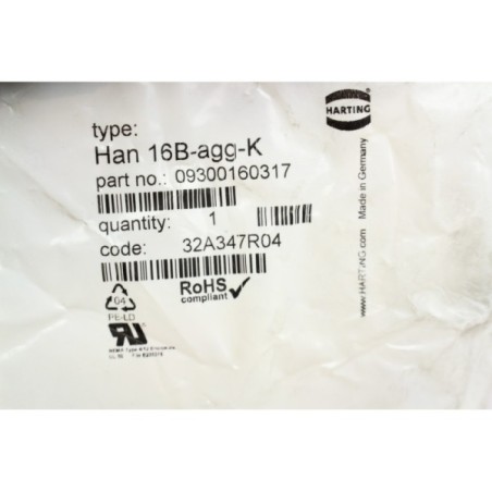 HARTING 09300160317 Han 16B-agg-K embase connecteur prise (B43)