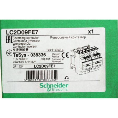 Schneider electric 038336 LC2D09FE7 Contacteur inverseur (B38)