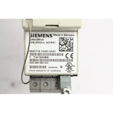 Siemens 6SN11121AC010AA1 6SN1112-1AC01-0AA1 UEB-MODUL INT/EXT (P80.1)