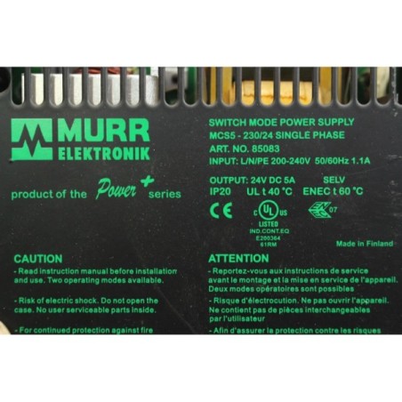 Murr Elektronik 85083 Switch mode power supply MCS5 (B1221)