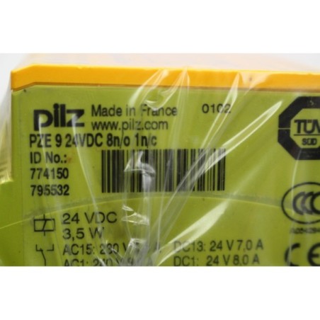 Pilz 774150 PZE 9 24VDC 8n/o 1n/c relais sécurité (B153)