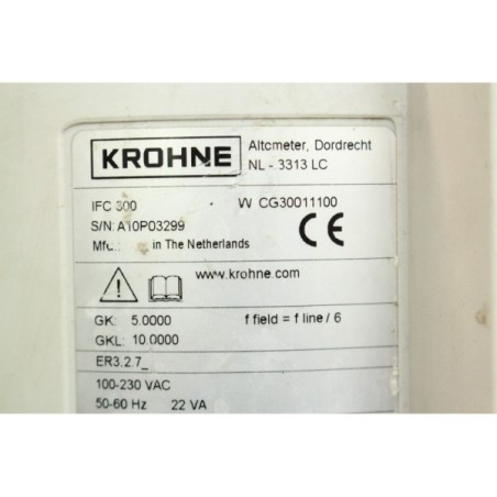 KROHNE W CG30011100 IFC 3000 Convertisseur de débit de signal (B1025)