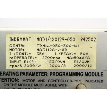 Indramat MOD11X0129050 MOD1/1X0129-050 Programming module (B1025)