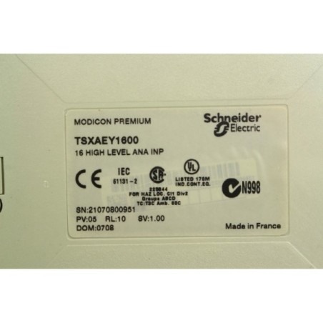 Schneider electric TSXAEY1600 16 high level ana inp TSX AEY 1600 (B215)