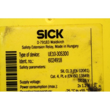 Sick 6024918 UE10-30S3D0 Relais de sécurité (B215)