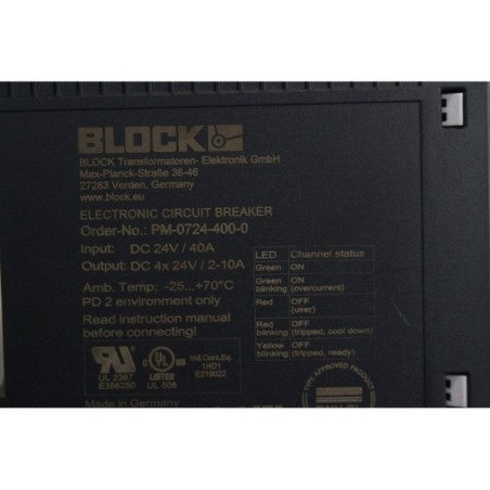 Block PM-0724-400-0 Electronic circuit breaker (B215)