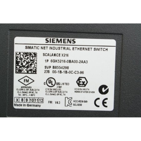 Siemens 6GK52160BA002AA3 6GK5216-0BA00-2AA3 Ethernet switch (B229)