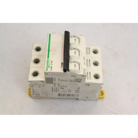 Schneider electric A9F75310 Disjoncteur iC60N D 10A D10 3P (B296)