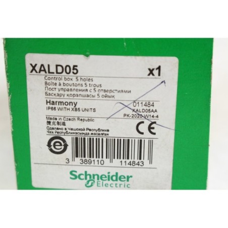 Schneider electric XALD05 Boitier contrôle 5 trous (voyant rouge préinstallé (B337)