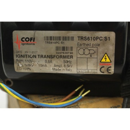 COFI Ignitions TRS610PC/S1 Ignition transformer 110V 0,8A READ DESC (B536)