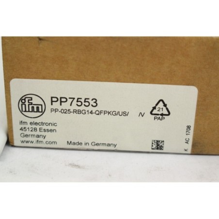 Ifm PP7553 PP-025-RBG14-QFPKG/US/ /V Capteur pression (B483)