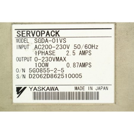 Yaskawa SGDA-01VS Variateur 5G0855-2-5 servopack (B346)
