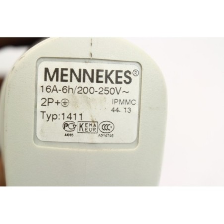 Mennekes 1411 Prise coudé 2P + T 16A-6h used (B506)