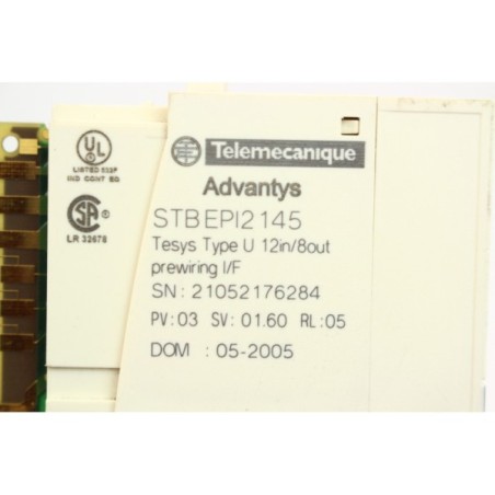 Telemecanique STBEPI2145 EPI2145 Advantys Type U 12in/8out prewiring I/F READ DESC (B530)