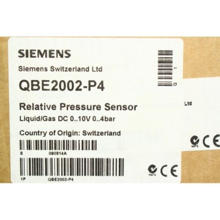 Siemens QBE2002-P4 Relative pressure sensor (B827)