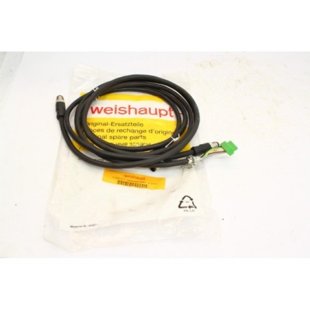 Weishaupt 343077 Cable SQM4 to SQM4 for I/O module M12 (B419)