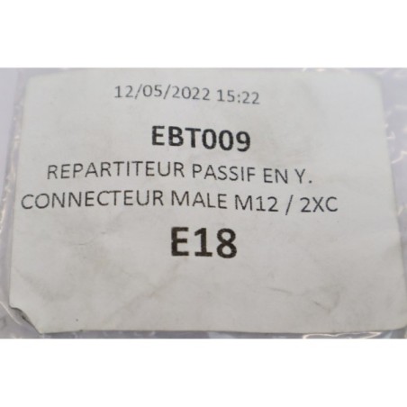IFM EBT009 Repartiteur passif en Y male M12 vers M12 READ DESC (B420)