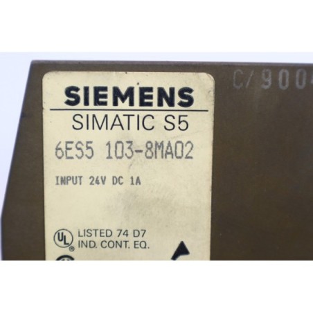 Siemens 6ES51038MA02 6ES5 103-8MA02 Input 24V DC 1A (B1225)