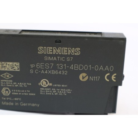 Siemens 6ES71314BD010AA0 6ES7 131-4BD01-0AA0 4 DI I/O module (B1225)