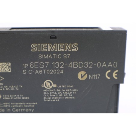 Siemens 6ES71324GB320AA0 6ES7 132-4GB32-0AA0 4 DO I/O module (B1225)