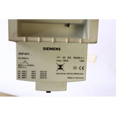 Siemens 3NP407 Fuse switch 160A max READ DESC (P96.8)