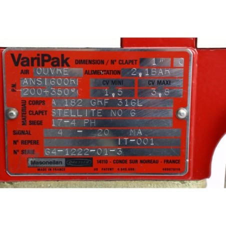 Masoneilan ANSI600RF Kit pneumatique Dresser VariPak + 8013-757 alimentation (P102.5)