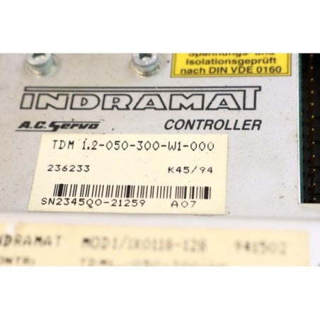 INDRAMAT 236233 TDM 1.2-050-300-W1-000 AC servo drive READ DESC (P112.4)