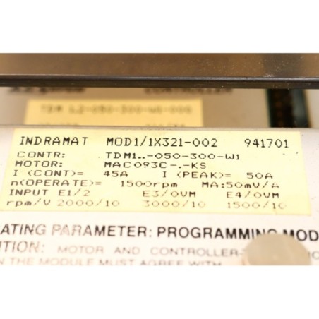 INDRAMAT 236233 TDM 1.2-050-300-W1-000 AC servo drive (P112.41)