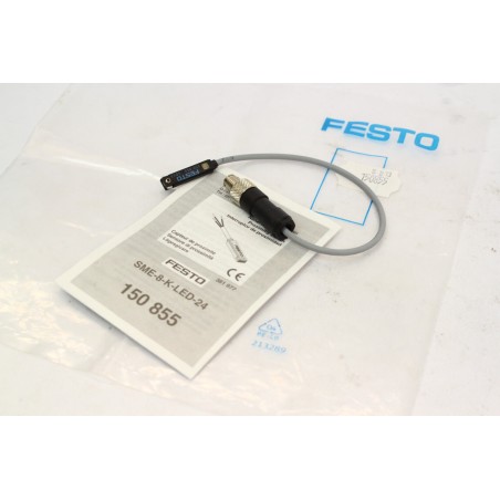 FESTO 150855 SME-8-K-LED-24 capteur + M8 connecteur Open box (B795)