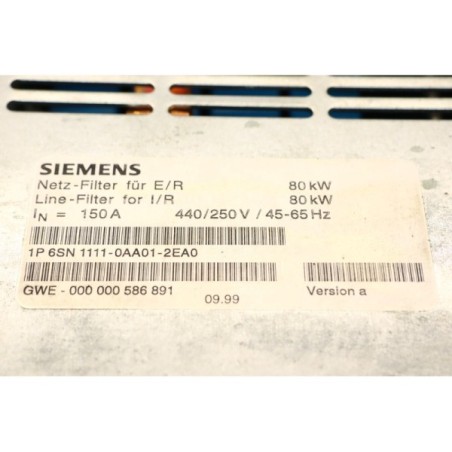 Siemens 6SN1111-0AA01-2EA0 Module de puissance Filtre en ligne (P116.1)