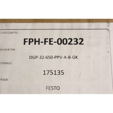 Festo 175135 DGP-32-650-PPV-A-B-GK Piston READ DESC (P117.5)