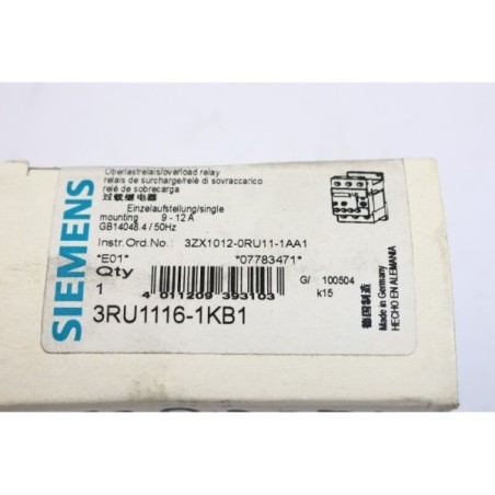 Siemens 3RU11161KB1 3RU1116-1KB1 relais sécurité (B1234)