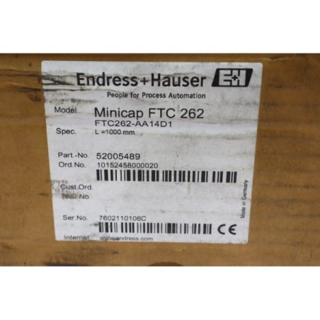 Endress+Hauser FTC262-AA14D1 Minicap FTC 262 FTC262-AA14D1 1000mm READ DESC (P120.6)