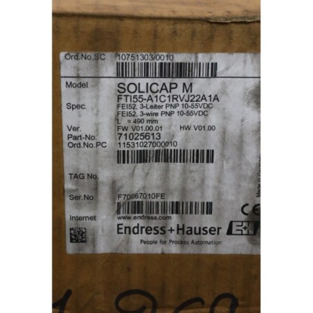 Endress+Hauser FTI55-A1C1RVJ22A1A Solicap M capteur niveau READ DESC (P120.11)