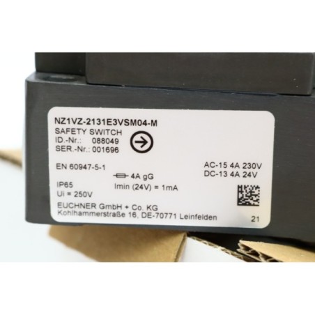 EUCHNER 088049 NZ1VZ-2131E3VSM04-M safety switch READ DESC (B1239.25)
