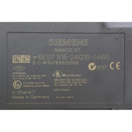 Siemens 6ES73152AG100AB0 6ES7 315-2AG10-0AB0 CPU315-2 DP (B1216)