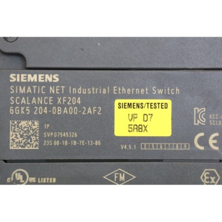 Siemens 6GK52040BA002AF2 6GK5204-0BA00-2AF2 Scalance XF204 READ DESC (B422.1)