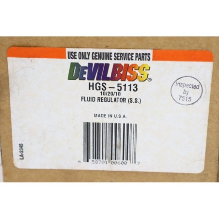 DeVILBISS HGS-5113 Fluid regulator (B528)