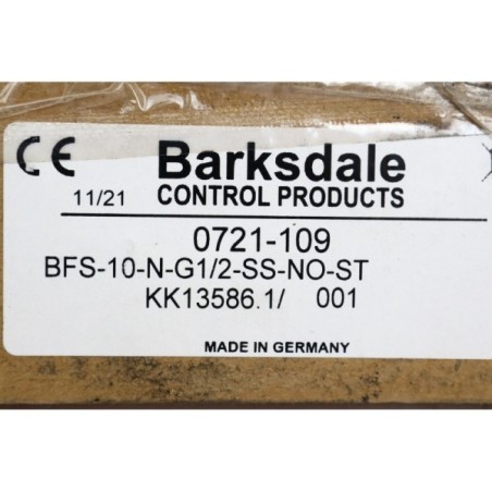 Barksdale 0721-109 BFS-10-N-G1/2-SS-NO-ST Controle débit (B603)